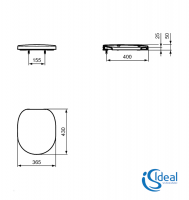 ASIENTO y TAPA INODORO CONNECT IDEAL STANDARD MEDIDAS